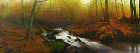 Burrator Wood (November) acrylic on canvas.