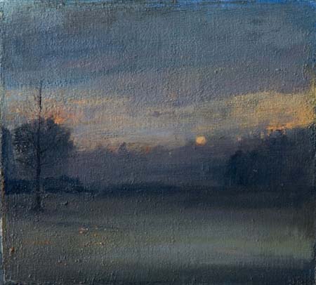 Dartmoor Sunset 4 (acrylic on canvas)