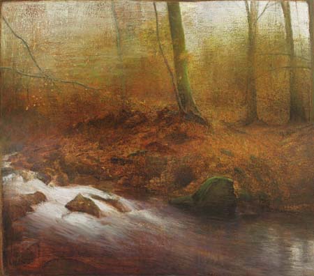 November (1) Burrator Wood (acrylic on canvas)