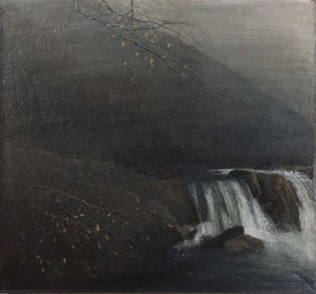 Waterfall (oil on canvas)